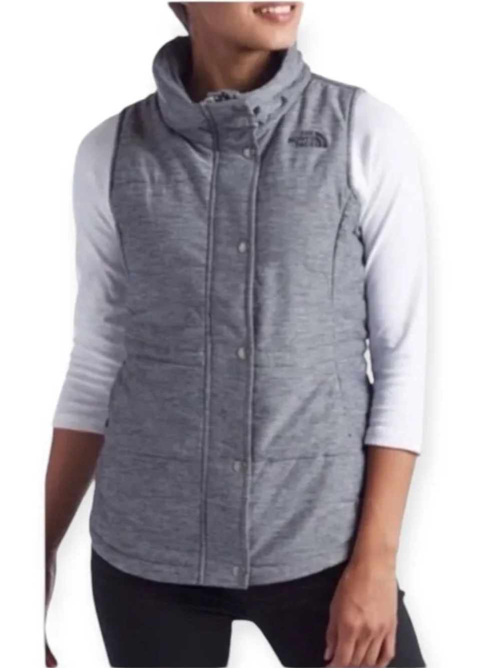 Women’s THE NORTH FACE Pseuido light grey vest- Size small - Picture 1 of 7